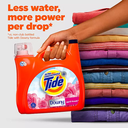 Tide plus Downy Liquid Laundry Detergent, April Fresh 150 fl. oz., 110 loads