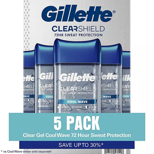 Gillette Cool Wave Clear Gel Men's Antiperspirant and Deodorant