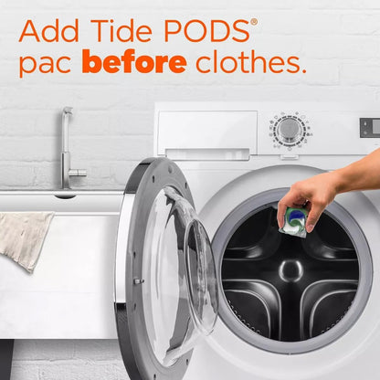 TIDE PODS Liquid Laundry Detergent Pacs, 4-in-1 Ultra Oxi, HE Compatible, Built-in Pre-Treater for Stains, 104 Count, 4 Bags