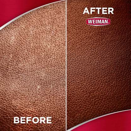 Weiman Leather Cleaner and Conditioner for Furniture - Cleans Conditions and Restores Leather Surfaces - UV Protectants Help Prevent Cracking or Fading of Leather Car Seats, Shoes, Purses